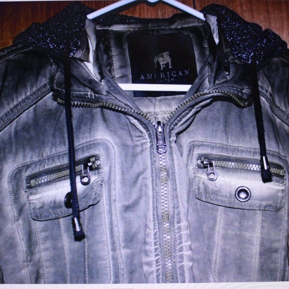 American Stitch Hooded Jacket Army Green Women's Sz XL - Picture 2 of 7